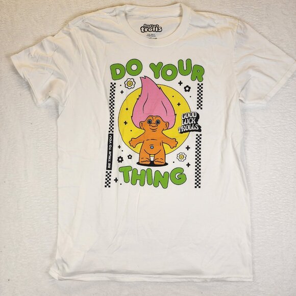 Good Luck Trolls Womens T Shirt Large White Do Your Thang Tee - Picture 1 of 6